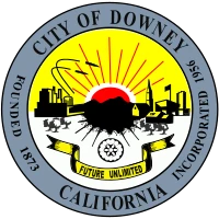 Official City Seal of Downey California - Coast City Plumbing serves all Downey neighborhoods